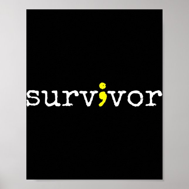 Suicide Awareness Support Symbol Recovery Survivor Poster (Front)