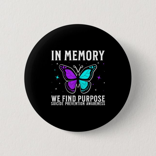 Suicide Awareness Suprt Suicide Prevention Awarene 6 Cm Round Badge (Front)