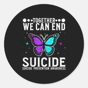 Suicide Awareness Suprt Suicide Prevention Awarene Classic Round Sticker