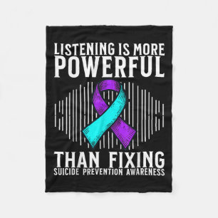 Suicide Awareness Suprt Suicide Prevention Awarene Fleece Blanket