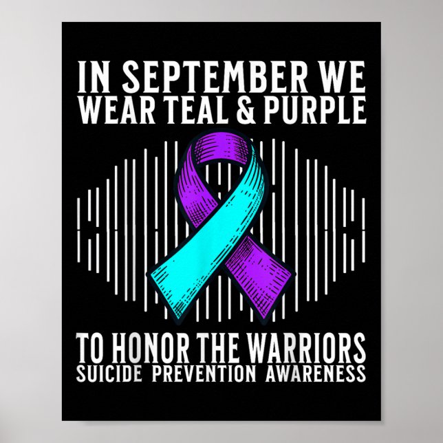 Suicide Awareness Suprt Suicide Prevention Awarene Poster (Front)