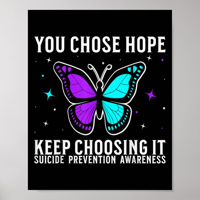 Suicide Awareness Suprt Suicide Prevention Awarene Poster (Front)