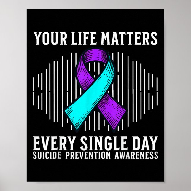 Suicide Awareness Suprt Suicide Prevention Awarene Poster (Front)