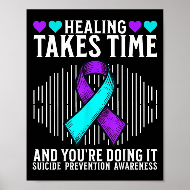 Suicide Awareness Suprt Suicide Prevention Awarene Poster (Front)