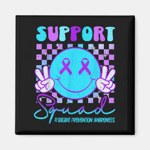 Suicide Awareness Teal &amp; Purple Ribbon Suprt G Magnet