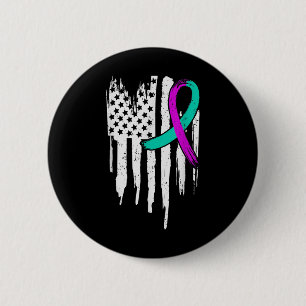 Suicide Awareness Usa American Flag Mental Health 6 Cm Round Badge