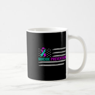 Suicide Awareness Usa American Flag Mental Health  Coffee Mug