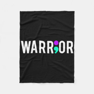 Suicide Awareness Warrior Design Gift For Mental H Fleece Blanket
