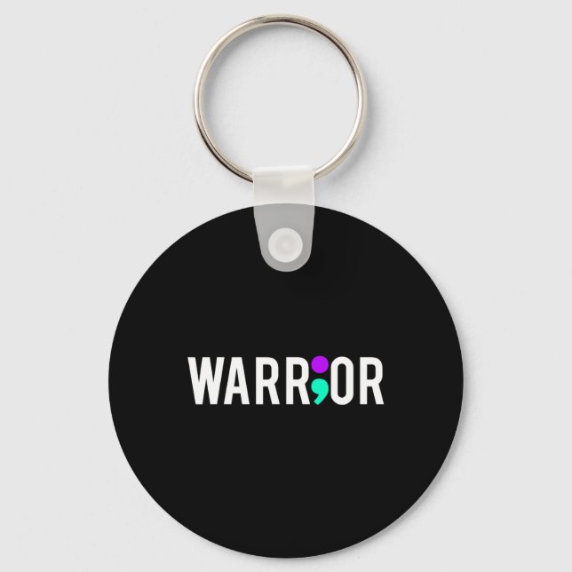Suicide Awareness Warrior Design Gift For Mental H Key Ring (Front)