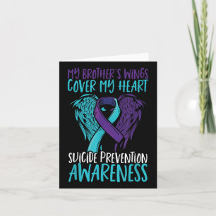 Suicide Awareness Wings & Ribbon Suicide Card