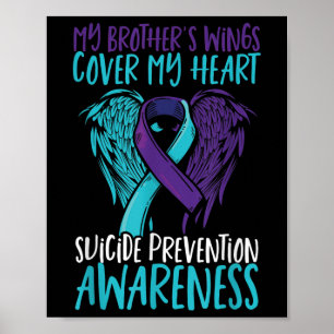 Suicide Awareness Wings & Ribbon Suicide Poster
