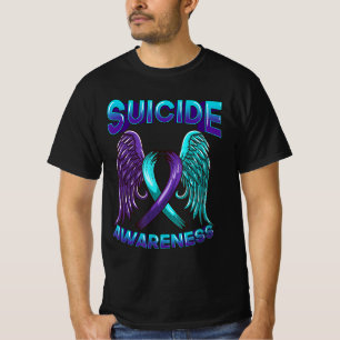 Suicide Awareness  Wings and Ribbon Suicide Preven T-Shirt