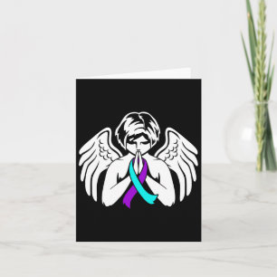 Suicide Awareness Wings Angel Ribbon Happy Support Card