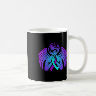 Suicide Awareness Wings Angel Ribbon Happy Support Coffee Mug