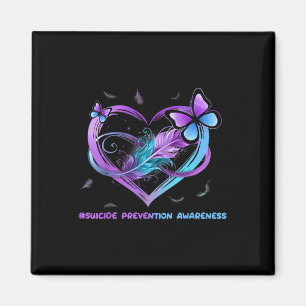 Suicide Awareness Wings Angel Ribbon, Suicide Magnet