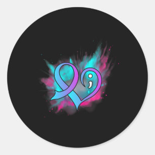 Suicide Awareness Your Life Problems Suicide Preve Classic Round Sticker
