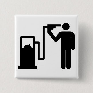 Suicide by petrol 15 cm square badge