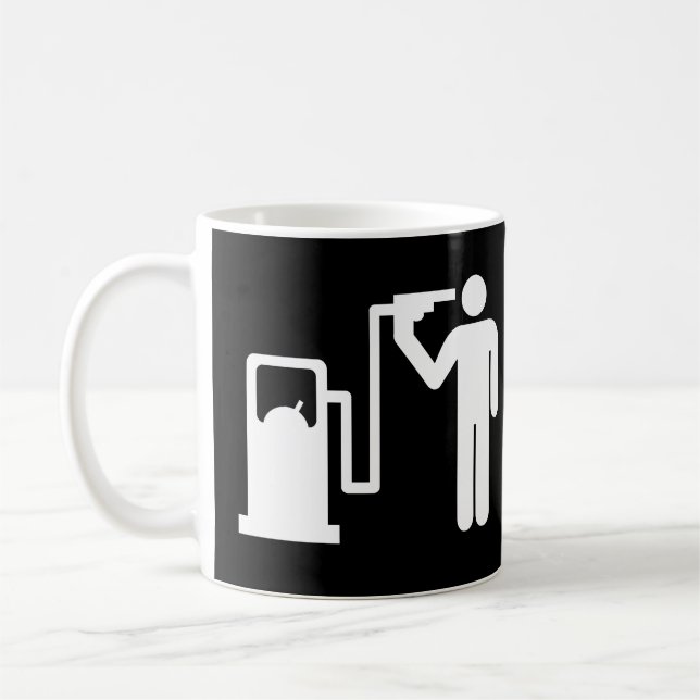 Suicide by petrol coffee mug (Left)