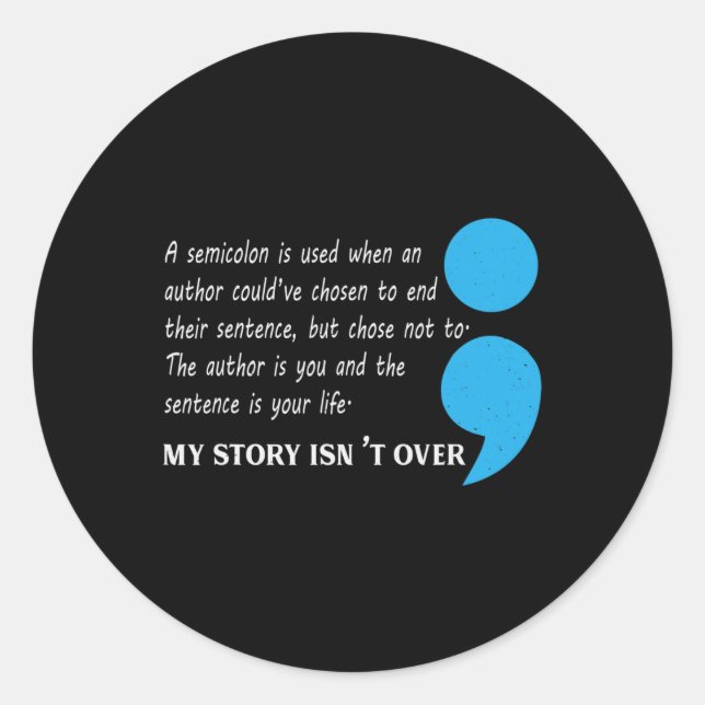 Suicide Depression Awareness  Classic Round Sticker (Front)