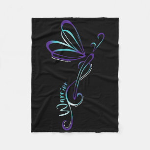 Suicide Depression Dragonfly Prevention Awareness Fleece Blanket