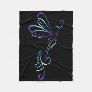 Suicide Depression Dragonfly Prevention Awareness Fleece Blanket