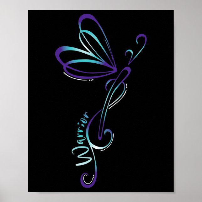 Suicide Depression Dragonfly Prevention Awareness  Poster (Front)