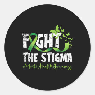 Suicide Depression Fight The Stigma Prevention Awa Classic Round Sticker