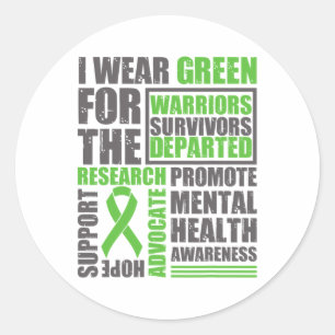 Suicide Depression Mental Health Prevention Awaren Classic Round Sticker