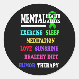 Suicide Depression Mental Health Prevention Awaren Classic Round Sticker