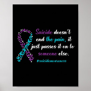 Suicide Doesnt End The Pain - Suicide Prevention A Poster