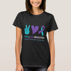 Suicide Girls Shirt, Peace Love Prevention Awarene T-Shirt