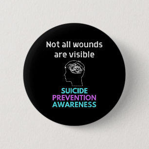 Suicide Gives The Pain To Someone Else. Suicide 6 Cm Round Badge