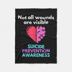 Suicide Gives The Pain To Someone Else. Suicide Fleece Blanket