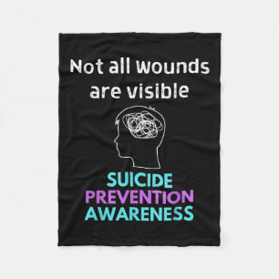 Suicide Gives The Pain To Someone Else. Suicide Fleece Blanket