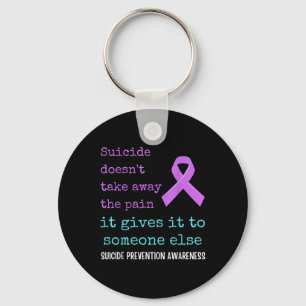 Suicide Gives The Pain To Someone Else. Suicide Key Ring