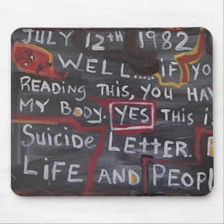 SUICIDE LETTER MOUSE PAD