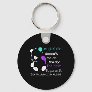 Suicide Pain Semicolon Gift Suicide Prevention Awa Key Ring