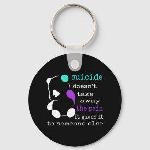 Suicide Pain Semicolon Gift Suicide Prevention Awa Key Ring