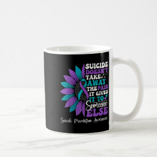 Suicide Pain Sunflower Suicide Prevention Awarenes Coffee Mug
