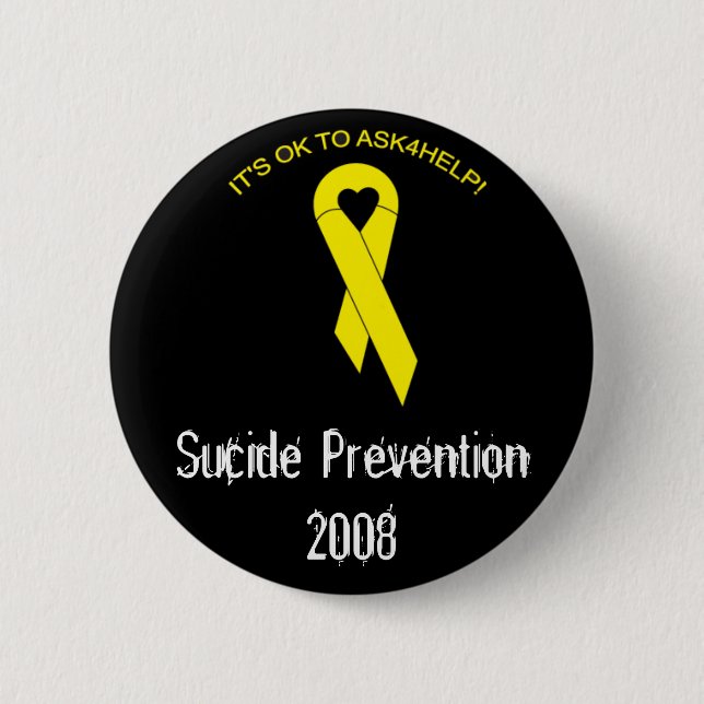 suicide prevention 6 cm round badge (Front)