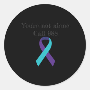 Suicide Prevention 988 Classic Round Sticker