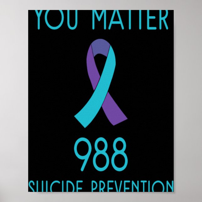 Suicide Prevention 988 Hotline  Poster (Front)