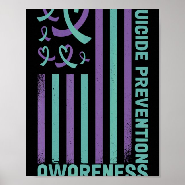 Suicide Prevention 988 Suicide Prevention Awarenes Poster (Front)