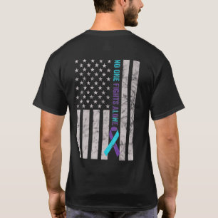 Suicide Prevention American Flag Distress Suicide T-Shirt