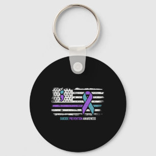Suicide Prevention American Flag Suicide Awareness Key Ring