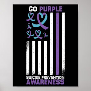 Suicide Prevention American Flag Suicide Awareness Poster