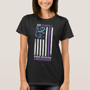 Suicide Prevention American Flag Suicide Awareness T-Shirt