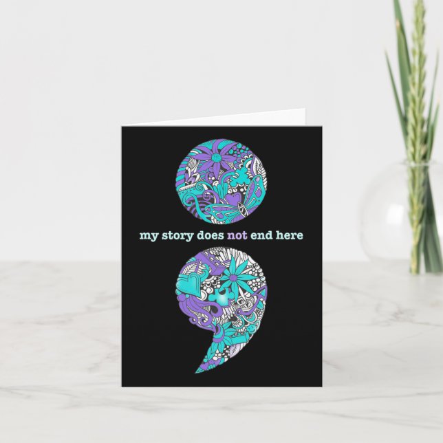 Suicide Prevention And Depression Awareness 1  Card (Front)