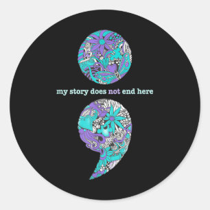 Suicide Prevention And Depression Awareness Classic Round Sticker
