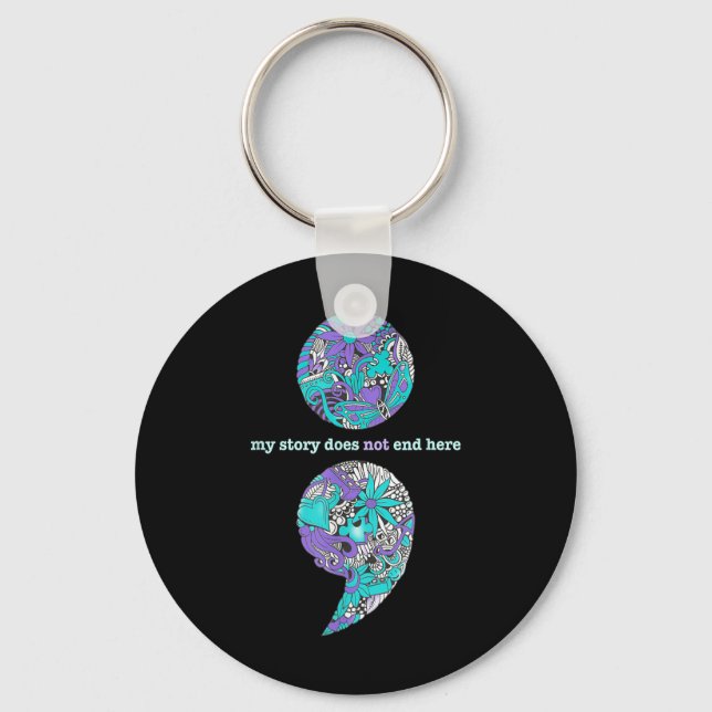 Suicide Prevention And Depression Awareness  Key Ring (Front)